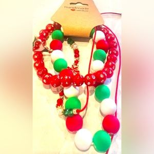 Homemade Christmas bracelets